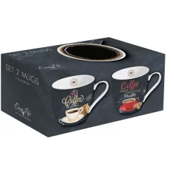 Easy Life 2 Tasses en porcelaineIT’S COFFEE TIME><noscript><img width=