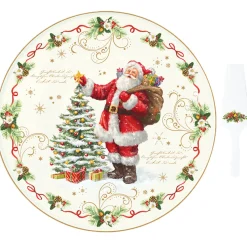 Easy Life Assiette à gâteau avec pelle MAGIC CHRISTMAS> Noël|Services De Table En Porcelaine​
