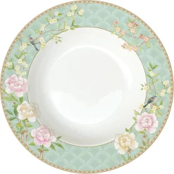 Easy Life Assiette Creuse Ø 22,5 cm En Bone China PaLACE GARDEN AQUA Sale