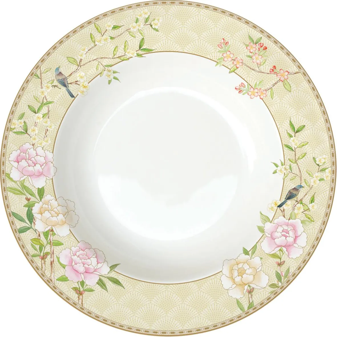 Easy Life Assiette Creuse Ø 22,5 cm En Bone China PaLACE GARDEN FRESCO Best