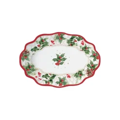 Easy Life Assiette ovale gui CHRISTMAS BERRIES> Noël|Services De Table En Porcelaine