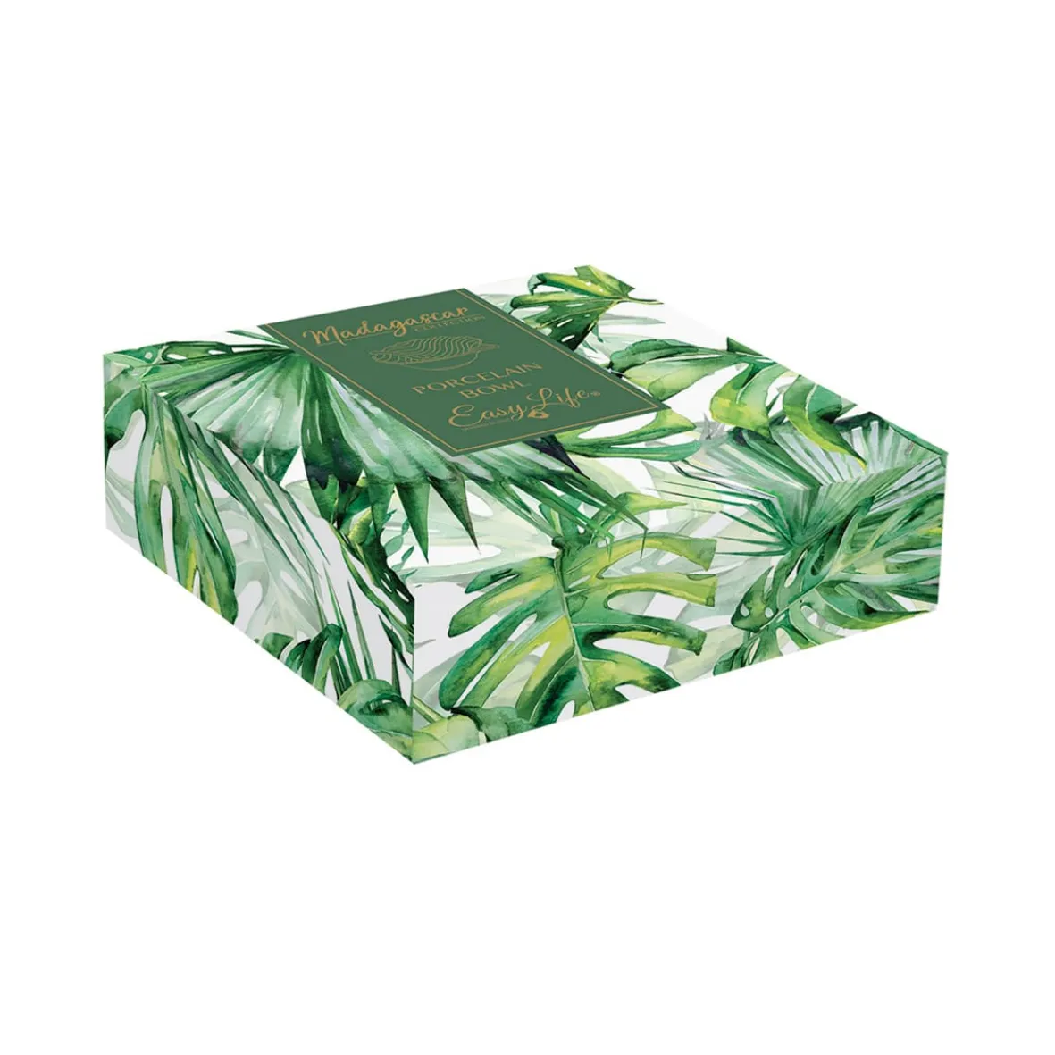 Easy Life Bol en porcelaine 21×16 cm en forme de feuille TROPICAL LEAVES GREEN Best