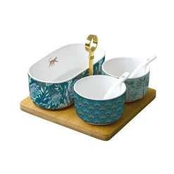 Easy Life Ensemble apéritif Atmosphere JUNGLE> Coffret Cadeau|Services De Table En Porcelaine