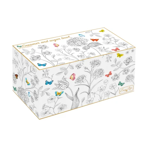 Easy Life Ensemble crémier et sucrier FLEURS ET PAPILLONS Sale
