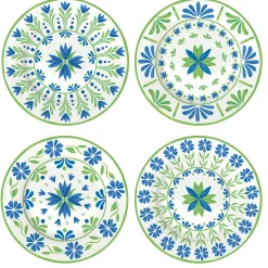 Easy Life Ensemble de 4 assiettes à dessert FLOWERS GARDEN> Services De Table En Porcelaine​|Flowers Garden