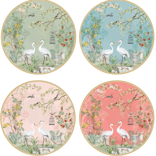 Easy Life Ensemble de 4 assiettes àdessert JARDIN DE REVES Discount