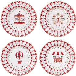 Easy Life Ensemble de 4 assiettes àdessert CHRISTMAS WONDERLAND Best