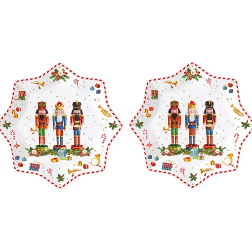 Easy Life Ensemble de 2 assiettes àdessert Vintage NUTCRACKER Sale