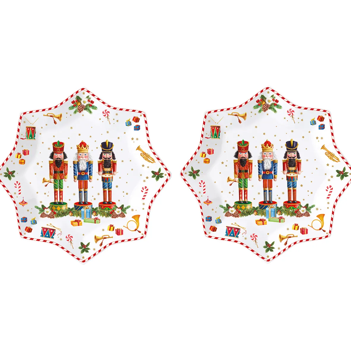 Easy Life Ensemble de 2 assiettes àdessert Vintage NUTCRACKER Sale
