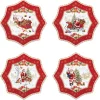 Easy Life Ensemble de 4 assiettes àdessert Ø 16 cm en porcelaine CHRISTMAS MEMORIES Best
