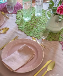 Easy Life Ensemble de 6 assiettes en porcelaine de Ø 26,5 cm LIGHT PINK Online