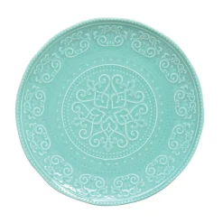 Easy Life Ensemble de 6 assiettes en porcelaine de Ø 26,5 cm AQUA> Moderne|Services De Table En Porcelaine​