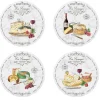 Easy Life Ensemble de 4 assiettes LES FROMAGES Outlet