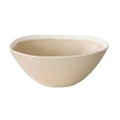Easy Life Ensemble de 2 bols à salade en porcelaine de 22,5×19,5 cmBEIGE><noscript><img width=