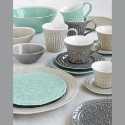 Easy Life Ensemble de 2 bols à salade en porcelaine de 22,5×19,5 cmBEIGE><noscript><img width=