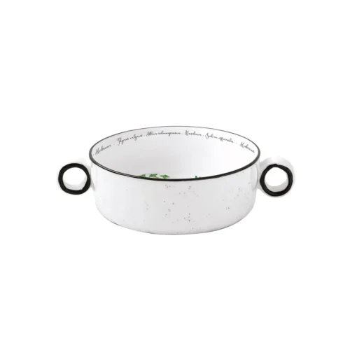 Easy Life Ensemble de 6 bols avec poignées en porcelaine Ø 12 cm HERBARIUM New