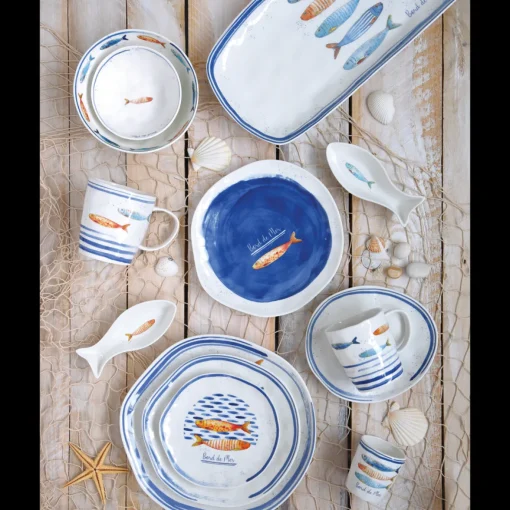 Easy Life Ensemble de 3 bols avec un plateau BORD DE MER Outlet