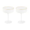 Easy Life Ensemble de 2 coupes à champagne avec fil d’or FESTIVE Clearance