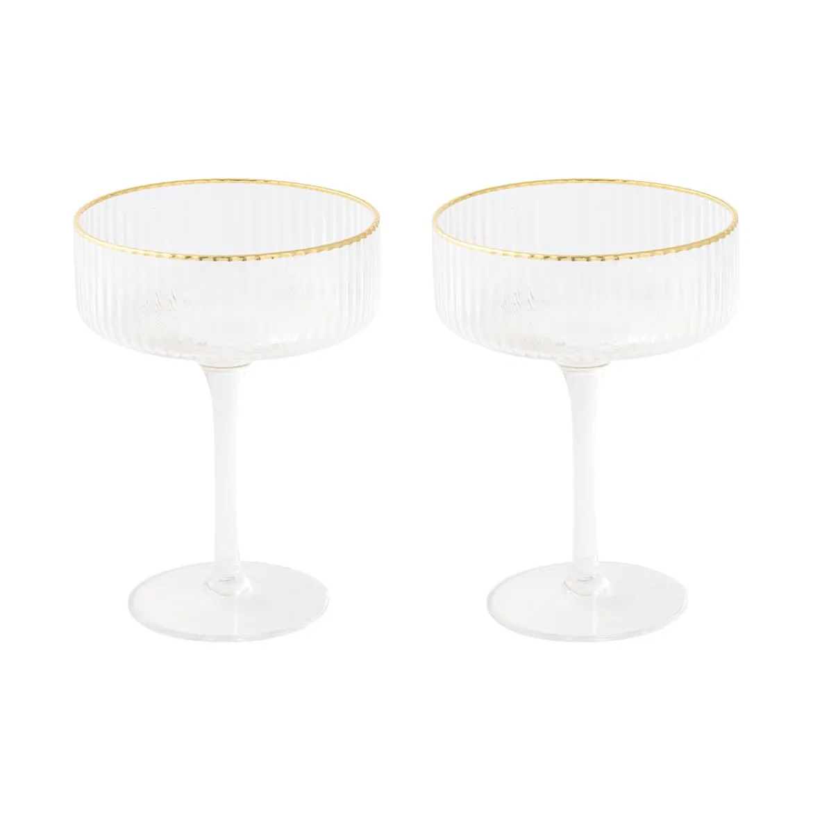 Easy Life Ensemble de 2 coupes à champagne avec fil d’or FESTIVE Clearance