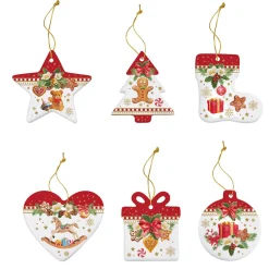 Easy Life Ensemble de 6 décorations pour arbre de Noël CHRISTMAS MEMORIES Clearance