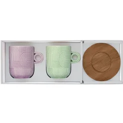 Easy Life Ensemble de 2 mugs avec soucoupe TAKE A LOOP ASS.3 Discount