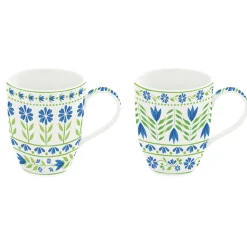Easy Life Ensemble de 2 mugs FLOWERS GARDEN> Petit Dejeuner|Flowers Garden