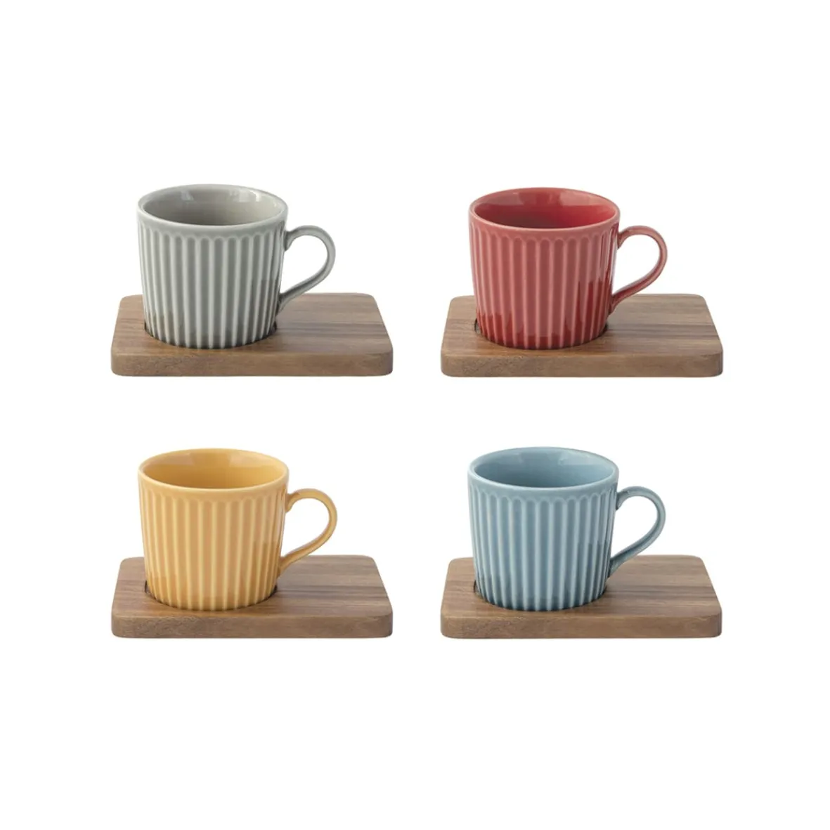 Easy Life Ensemble de 4 petites tasses a expresso en porcellaine TAKE A BREAK ASS5