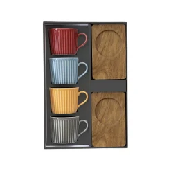 Easy Life Ensemble de 4 petites tasses a expresso en porcellaine TAKE A BREAK ASS5