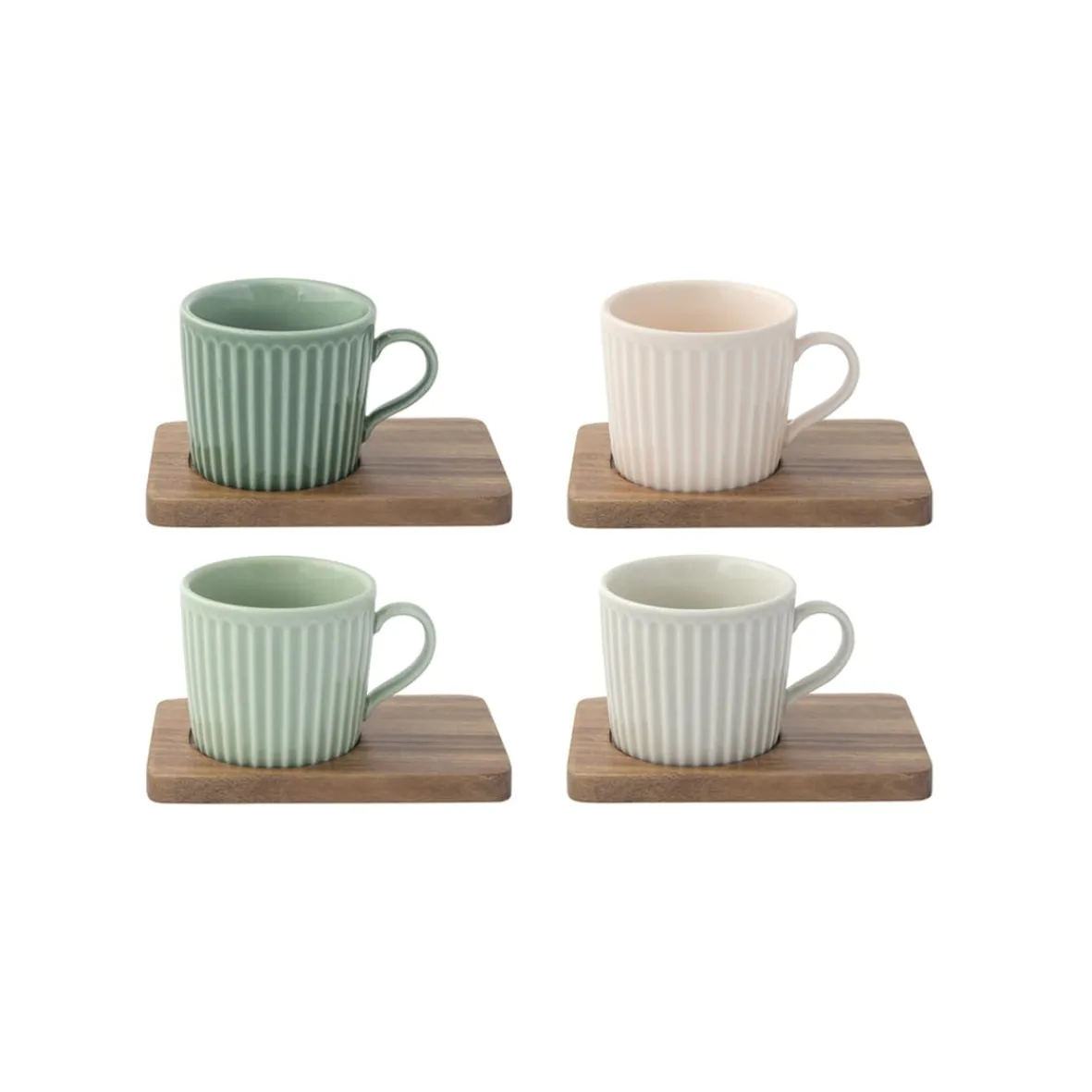 Easy Life Ensemble de 4 petites tasses a expresso en porcellaine TAKE A BREAK ASS7 Clearance
