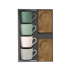Easy Life Ensemble de 4 petites tasses a expresso en porcellaine TAKE A BREAK ASS7 Clearance