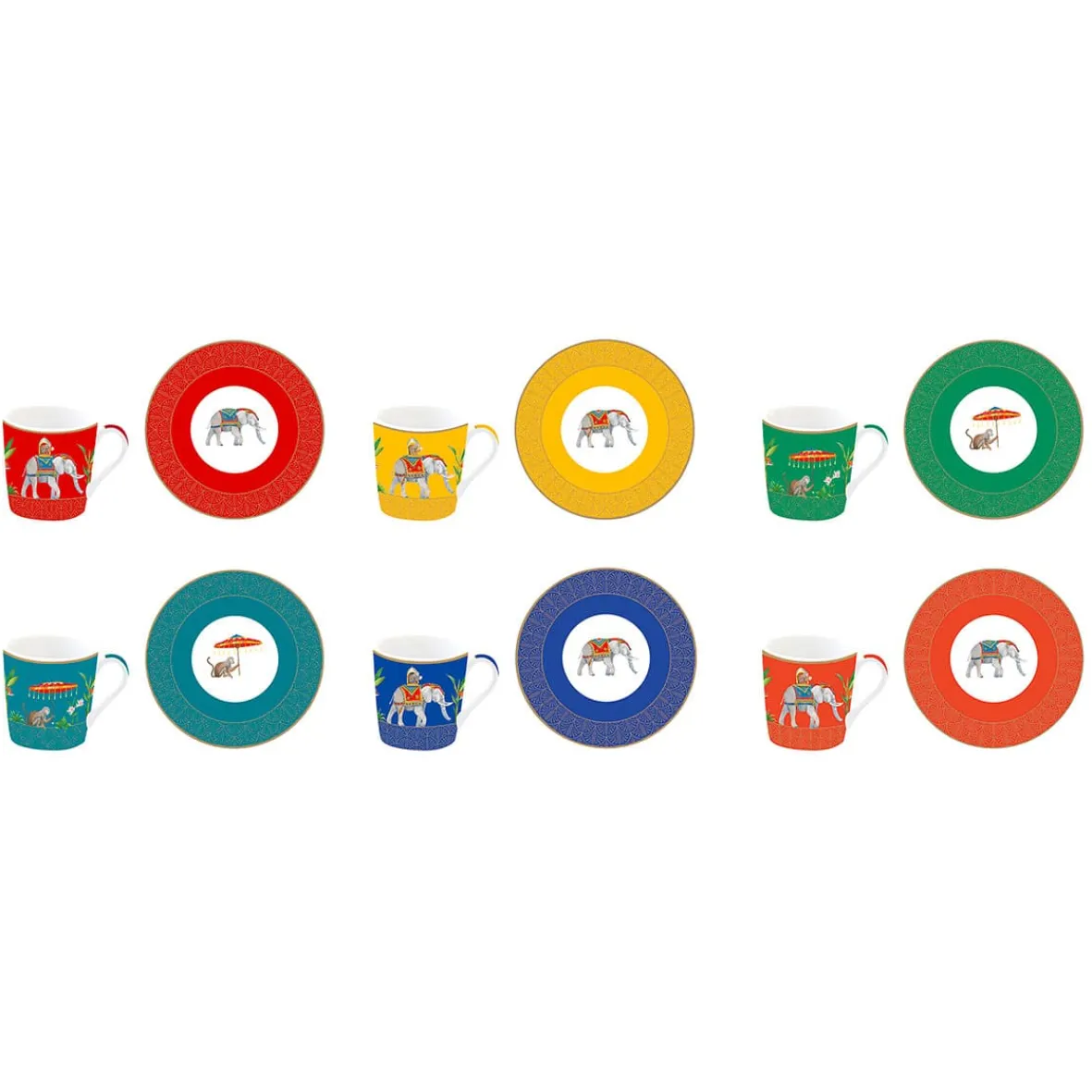 Easy Life Ensemble de 6 tasses à espresso de 100 ml avec soucoupes MARAJAH Discount