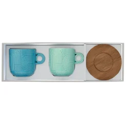 Easy Life Ensemble de 2 tasses à thé avec soucoupe TAKE A LOOP ASS.1 Sale