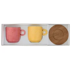 Easy Life Ensemble de 2 tasses à thé avec soucoupe TAKE A LOOP ASS.2 Sale