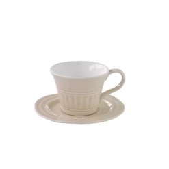 Easy Life Ensemble de 6 tasses à thé de 250 ml avec soucoupes en porcelaine BEIGE Online