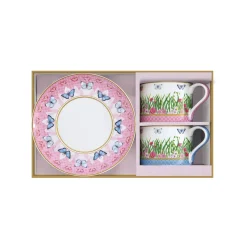 Easy Life Ensemble de 2 tasses avec soucoupes SPRING PARADE Best