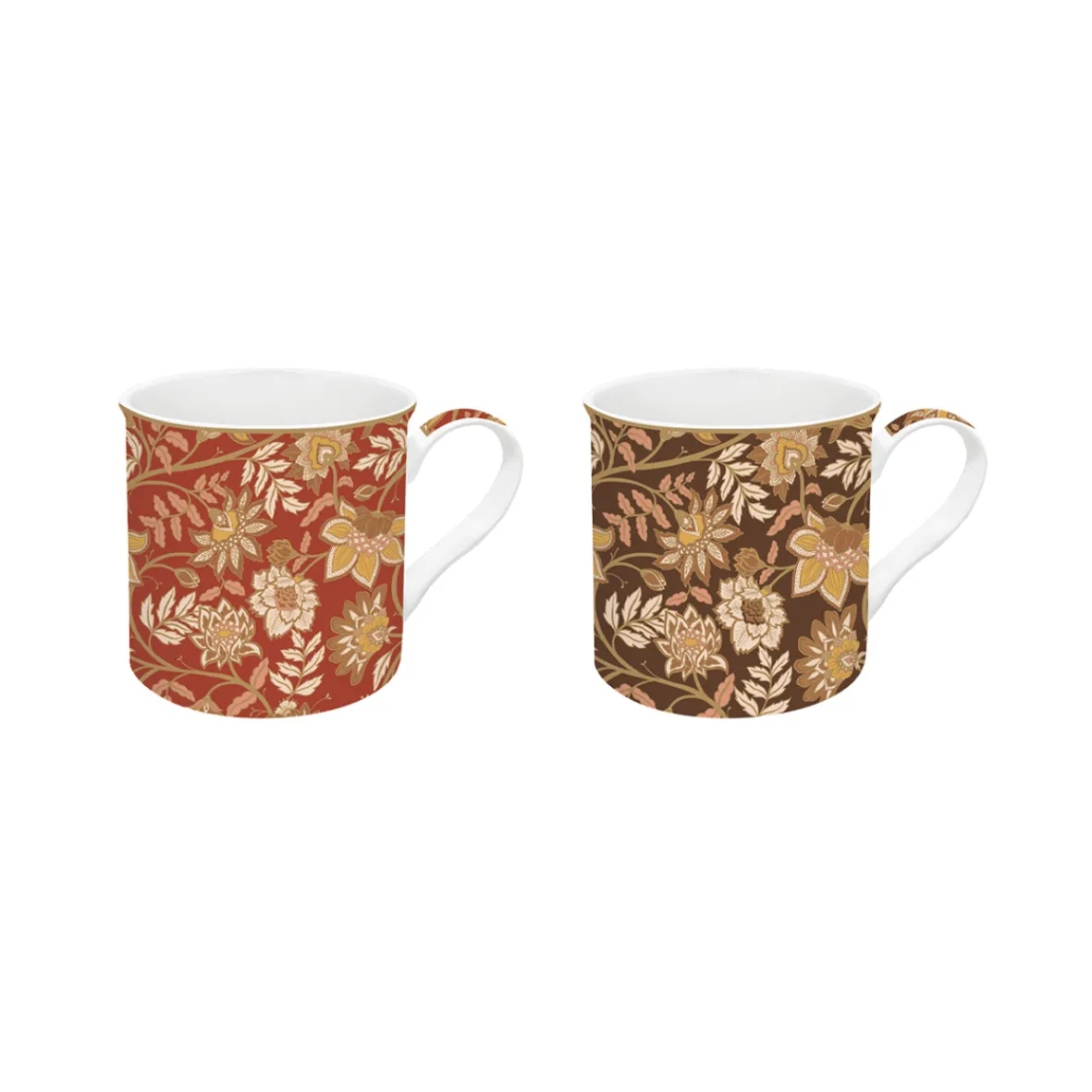 Easy Life Ensemble de 2 tasses en porcelaine 300 ml FLEURS DES RÊVES Hot