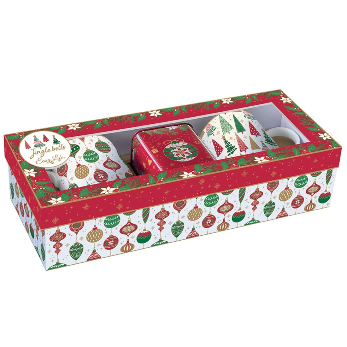 Easy Life Ensemble de 2 tasses JINGLE BELLS New