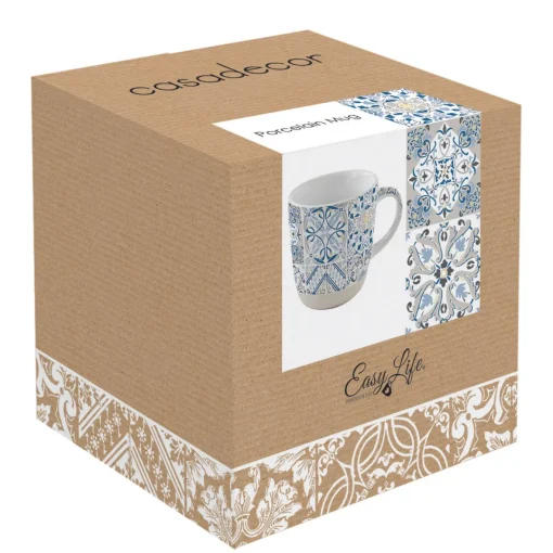 Easy Life Mug en porcelaine de 350 ml Casa Decor BLUE Hot