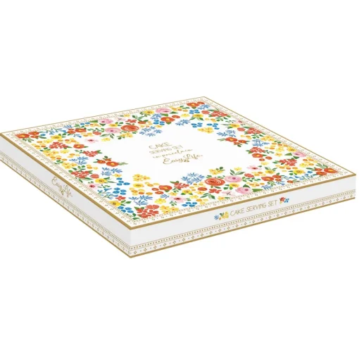 Easy Life Plat à gâteau avec pelle BOHO FLOWERS New