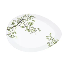 Easy Life Plateau de service en porcelaine, dimensions 36×25 cm NATURA> Nature|Services De Table En Porcelaine