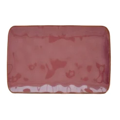 Easy Life Plateau rectangulaire en porcelaine de 27×19 cm INTERIORS BURGUNDY