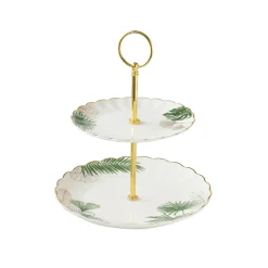 Easy Life Présentoir à gâteau à deux étages Ø 16/21 cm EXOTIQUE> Ethnique|Petit Dejeuner