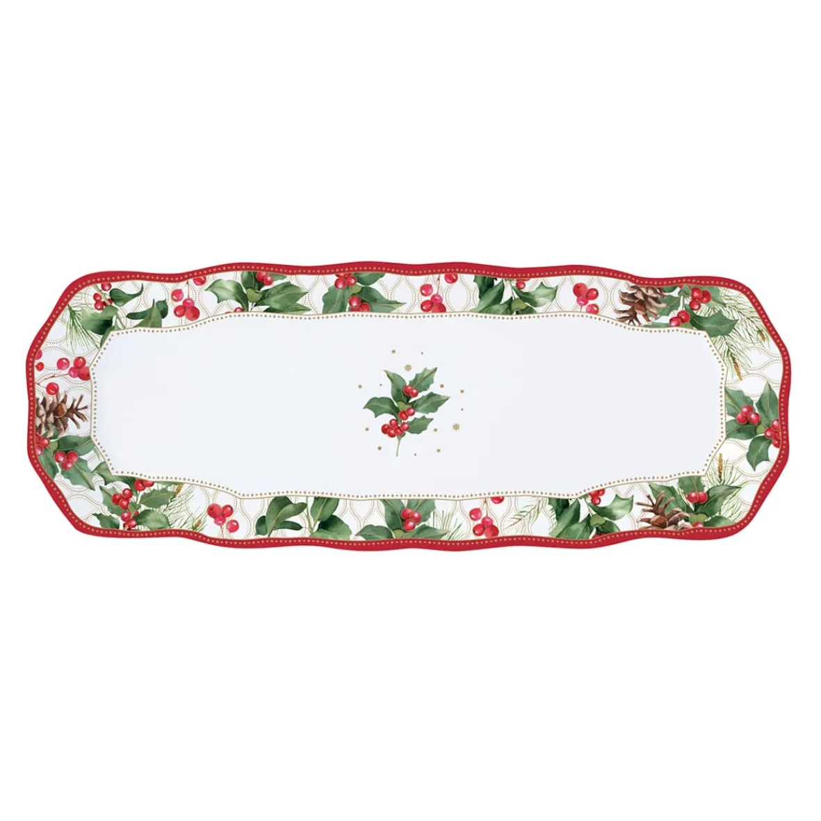 Easy Life Service de plateau rectangulaire CHRISTMAS BERRIES
