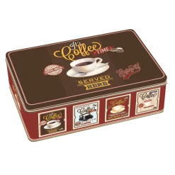 Easy Life Set 2 tasses de porcelainedans uneboîte en fer-blanc VINTAGE COFFEE Discount