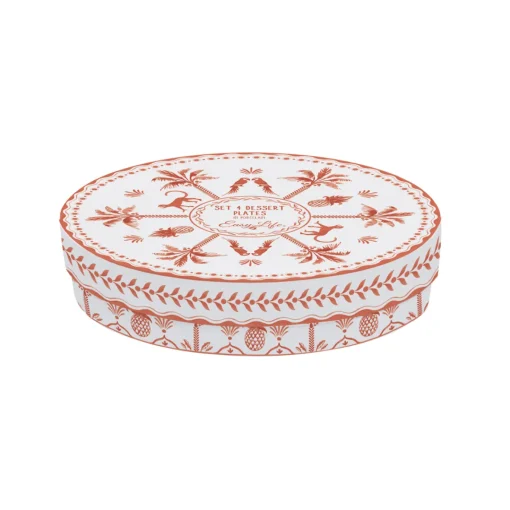 Easy Life Set de 4 assiettes à dessert EXOTIC VIBES