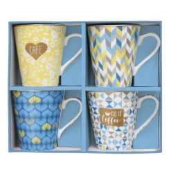 Easy Life Set de 4 mugs en porcelaine de 300 ml CUP OF COFFEE Online