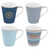 Easy Life Set de 4 mugs en porcelaine de 300 ml BORD DE MER Online