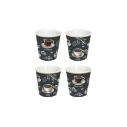 Easy Life Set de 4 petits verres à café BARISTA