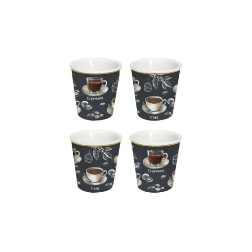 Easy Life Set de 4 petits verres à café BARISTA