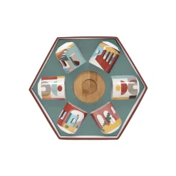 Easy Life Set de 6 tasses à espresso de 110 ml avec soucoupes ILLUSION Outlet